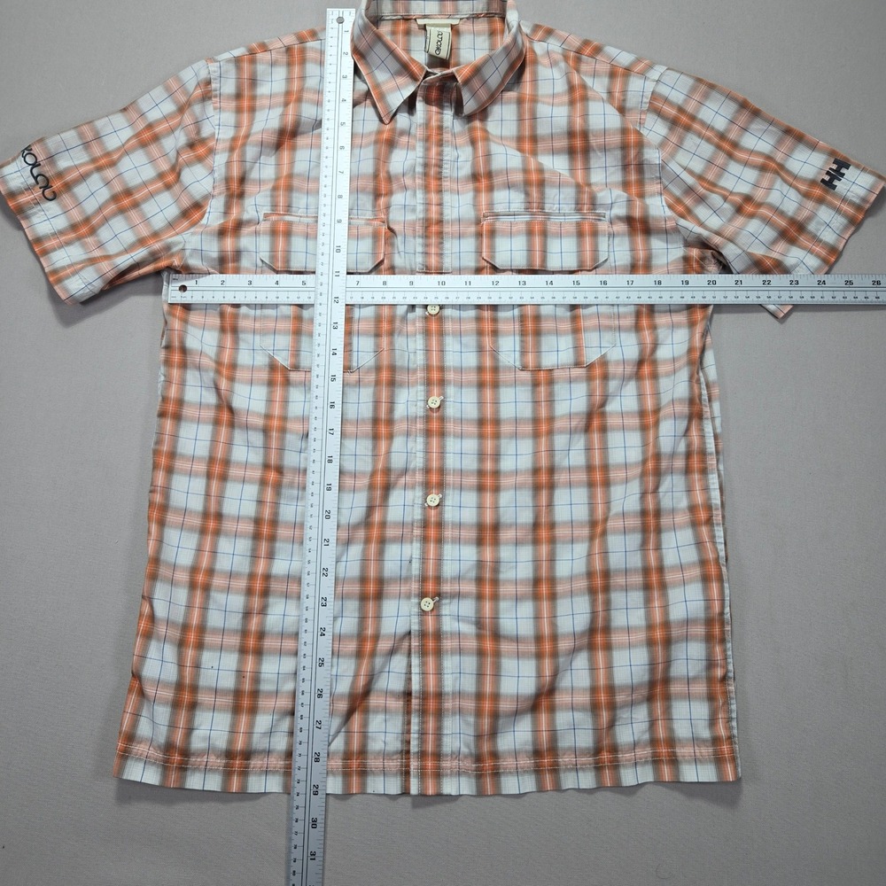 Helly Hansen Ekolab Plaid Short Sleeve Button Up Shirt Mens Medium - Picture 9 of 9